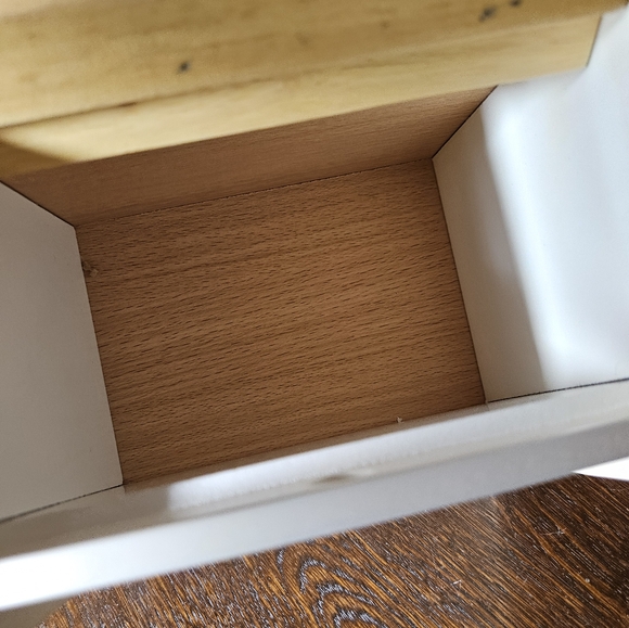 Hardwood Recipe Box with White and Tan Finish With Its Original Box. - Picture 9 of 13